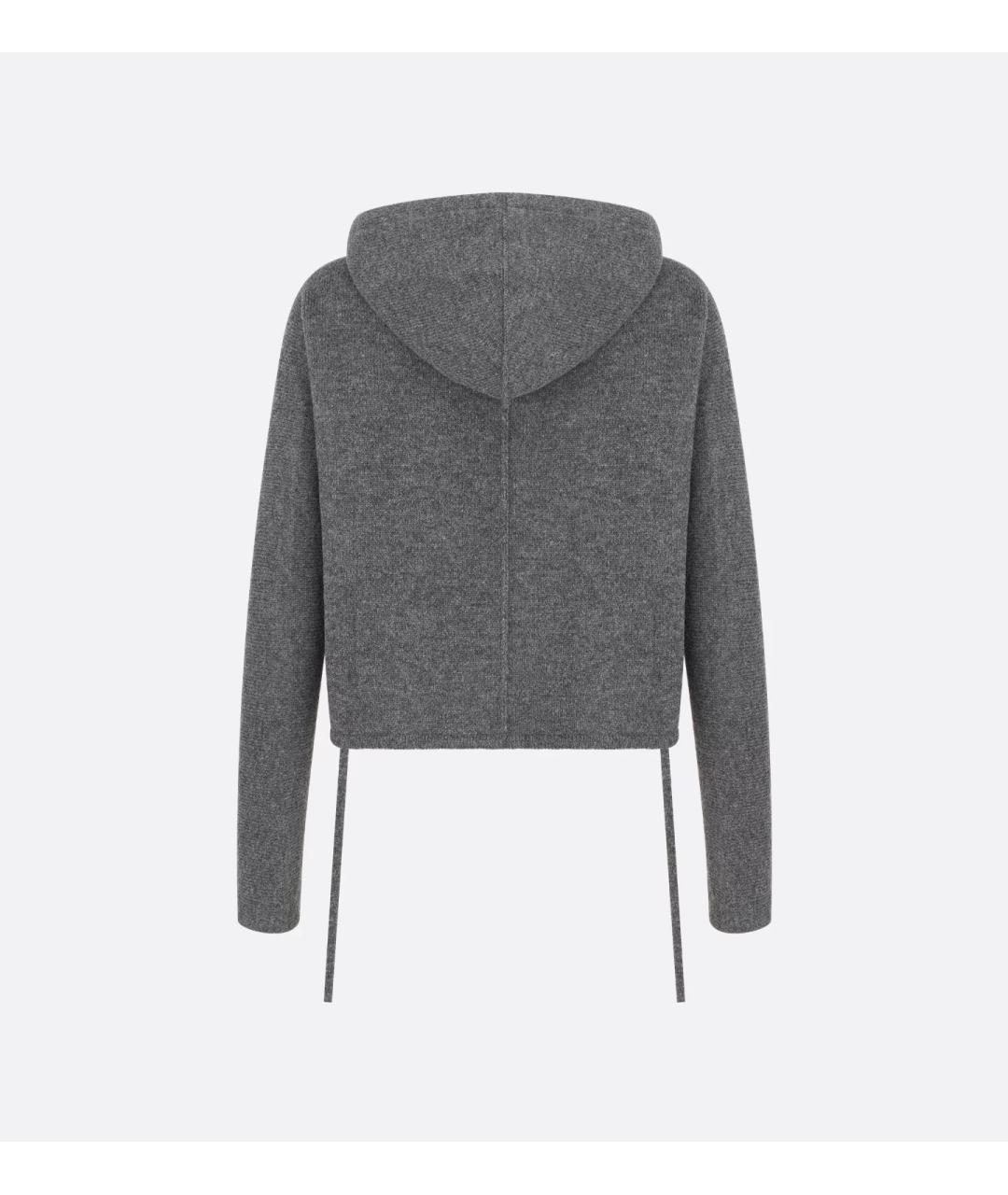 CHRISTIAN DIOR Серый шерстяной кардиган, фото 2