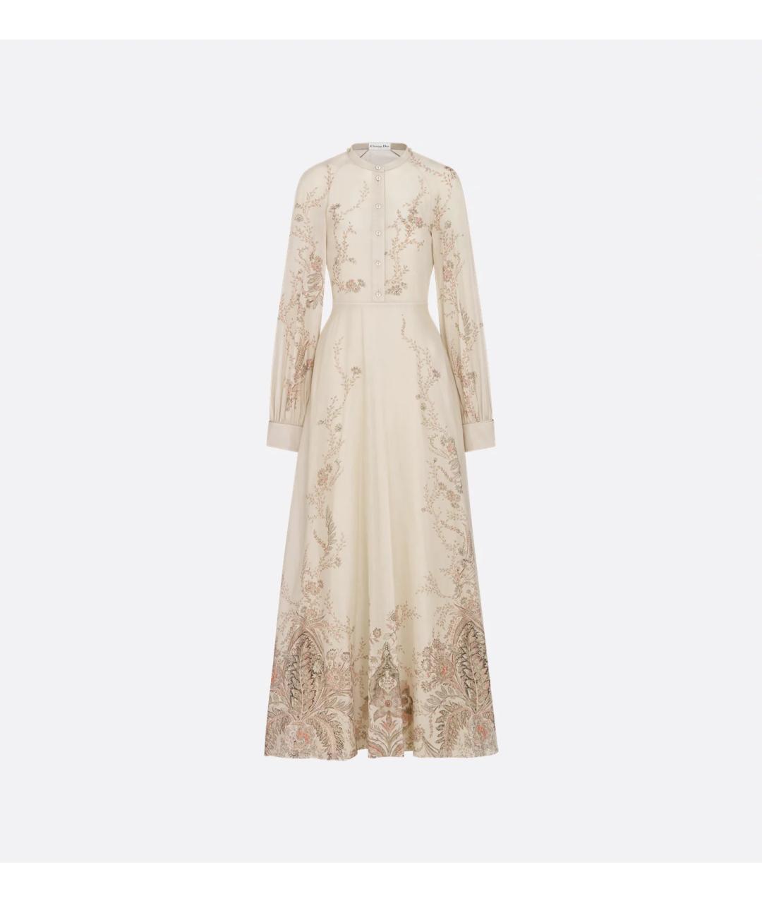 CHRISTIAN DIOR Мульти хлопковое вечернее платье, фото 3