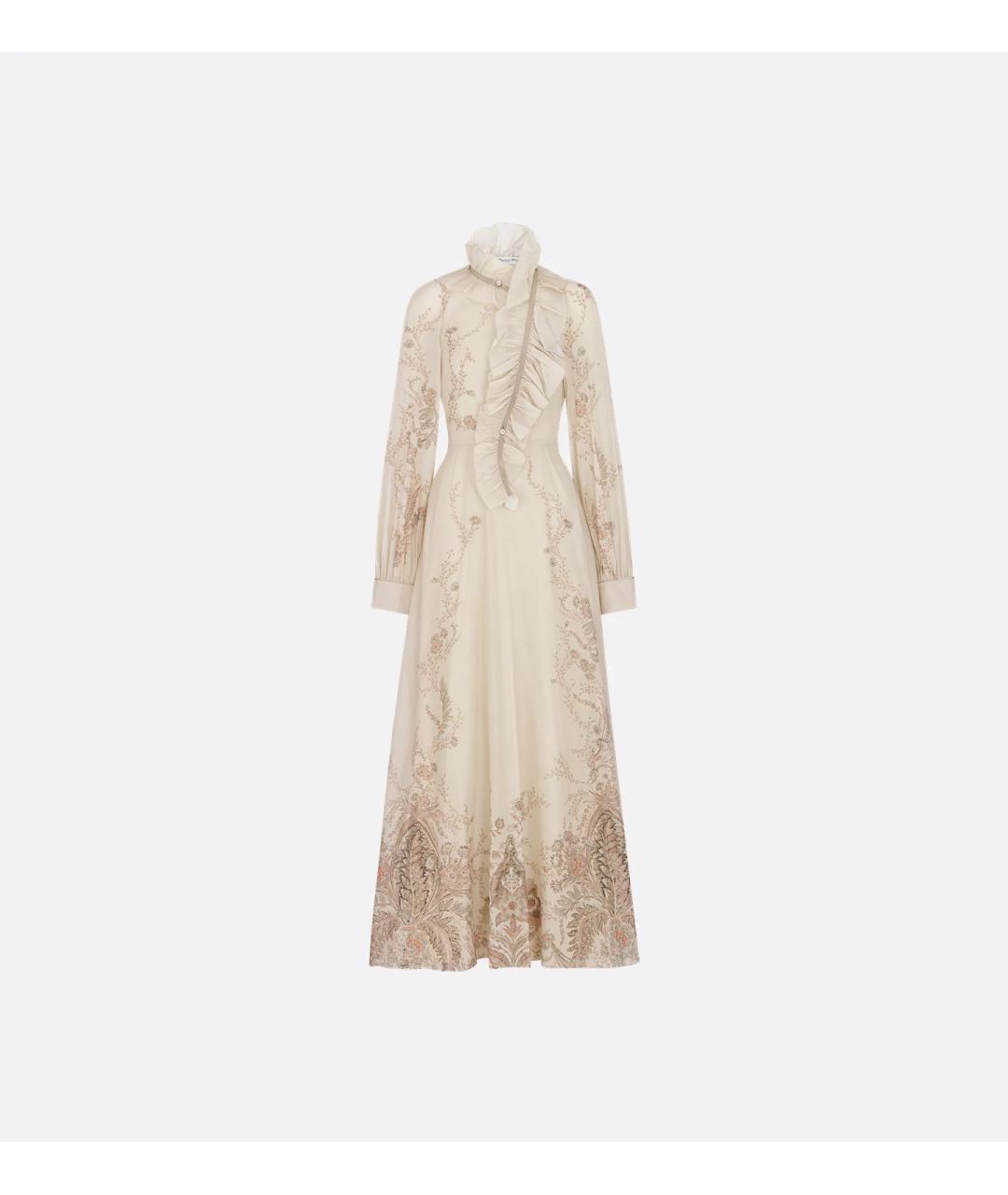 CHRISTIAN DIOR Мульти хлопковое вечернее платье, фото 4