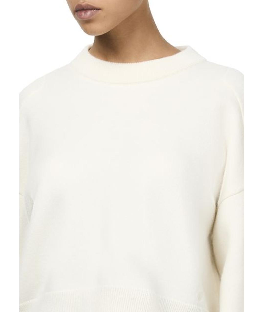 LOULOU DE SAISON Белый кашемировый джемпер / свитер, фото 3
