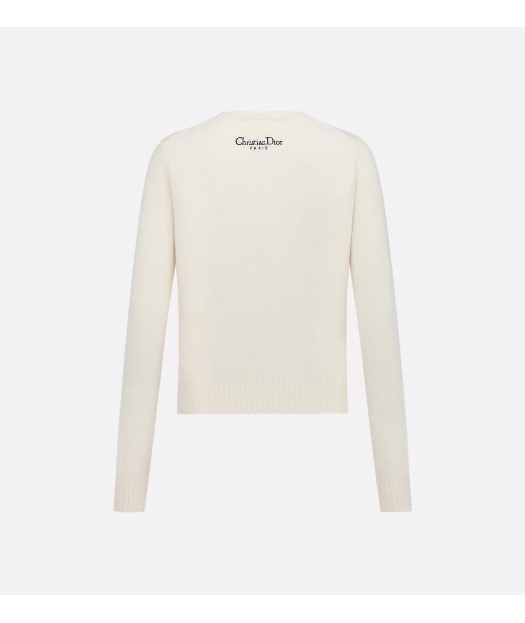 CHRISTIAN DIOR Белый кашемировый джемпер / свитер, фото 2