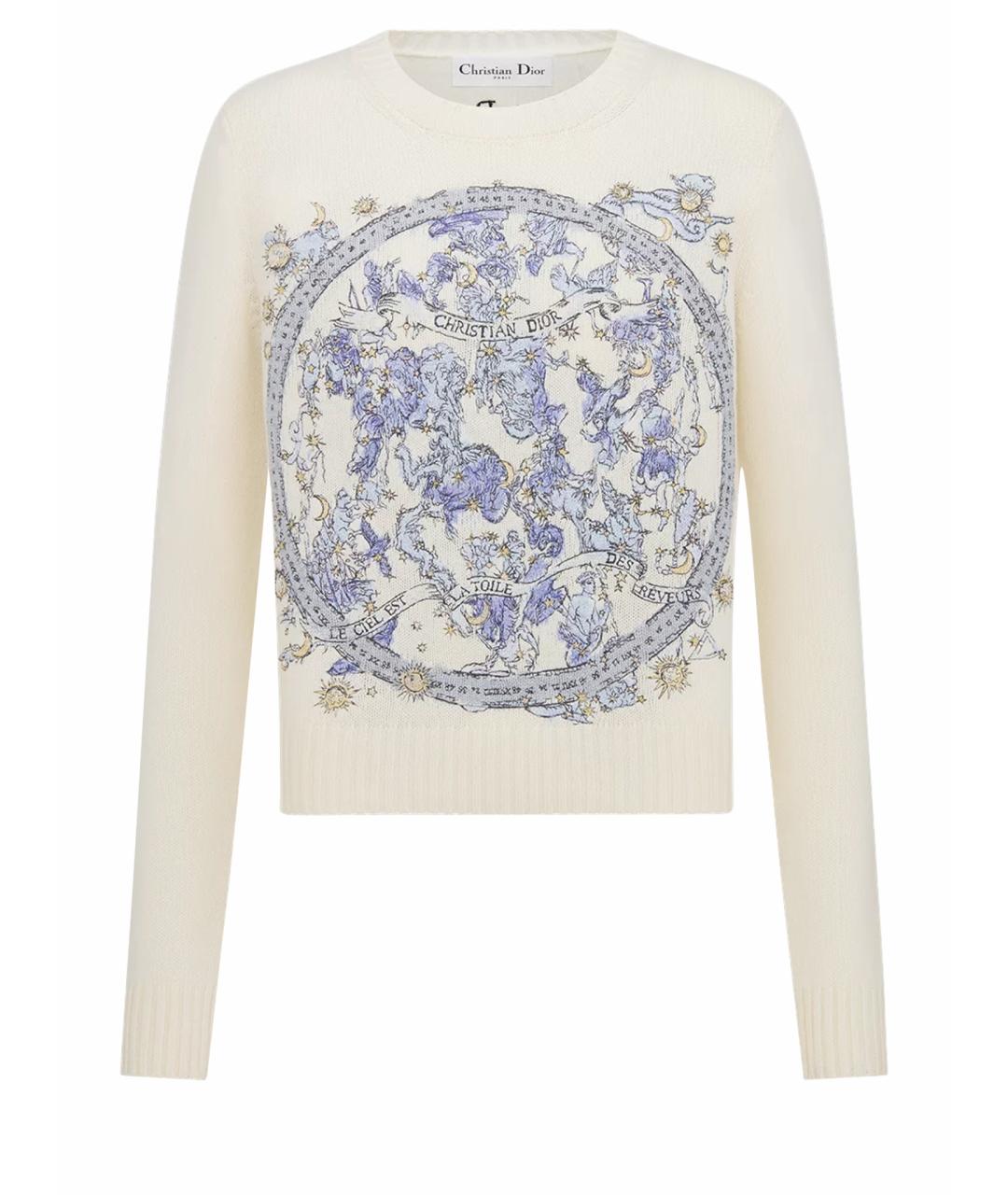 CHRISTIAN DIOR Белый кашемировый джемпер / свитер, фото 1