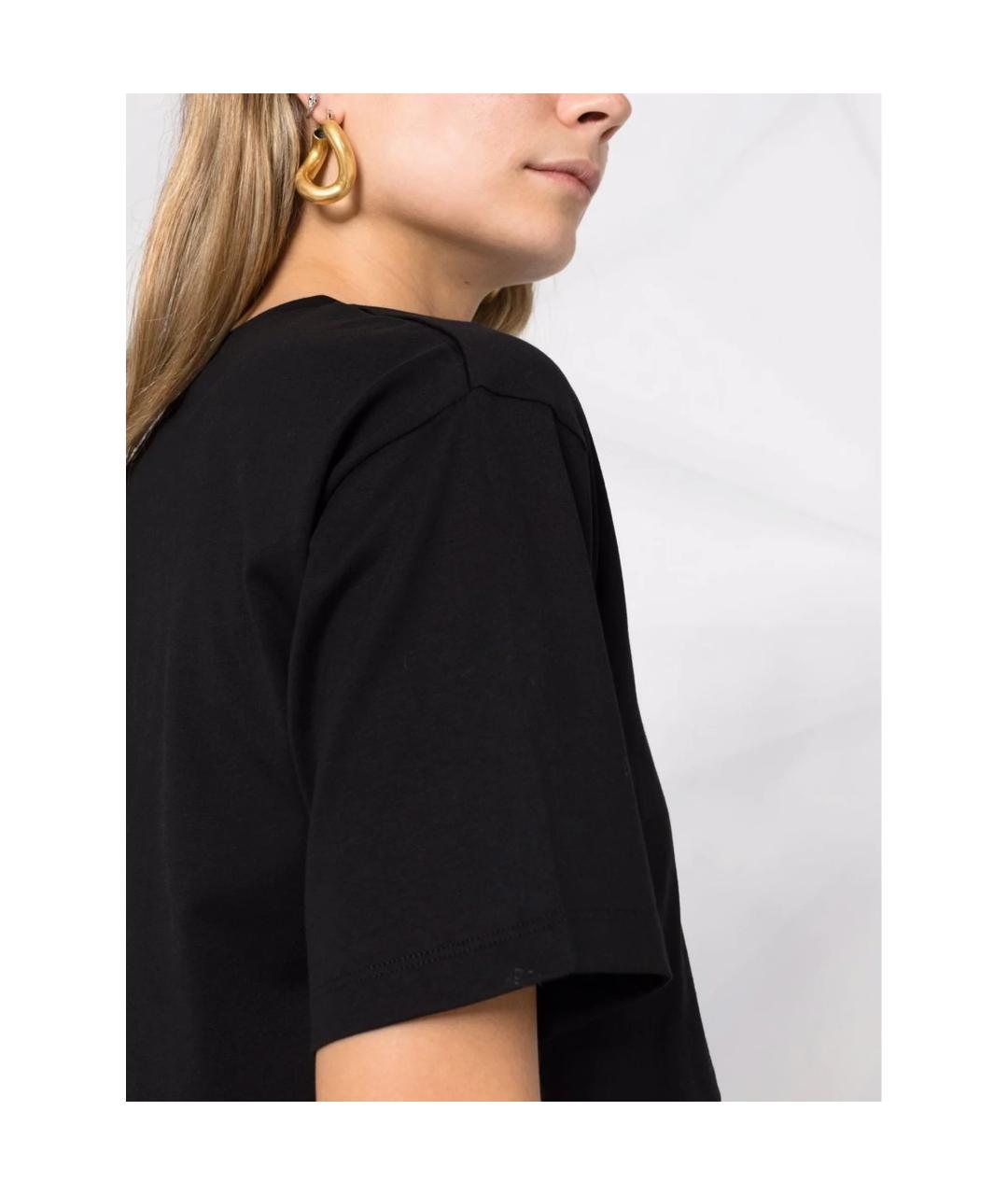 LOULOU STUDIO Черная хлопковая футболка, фото 5