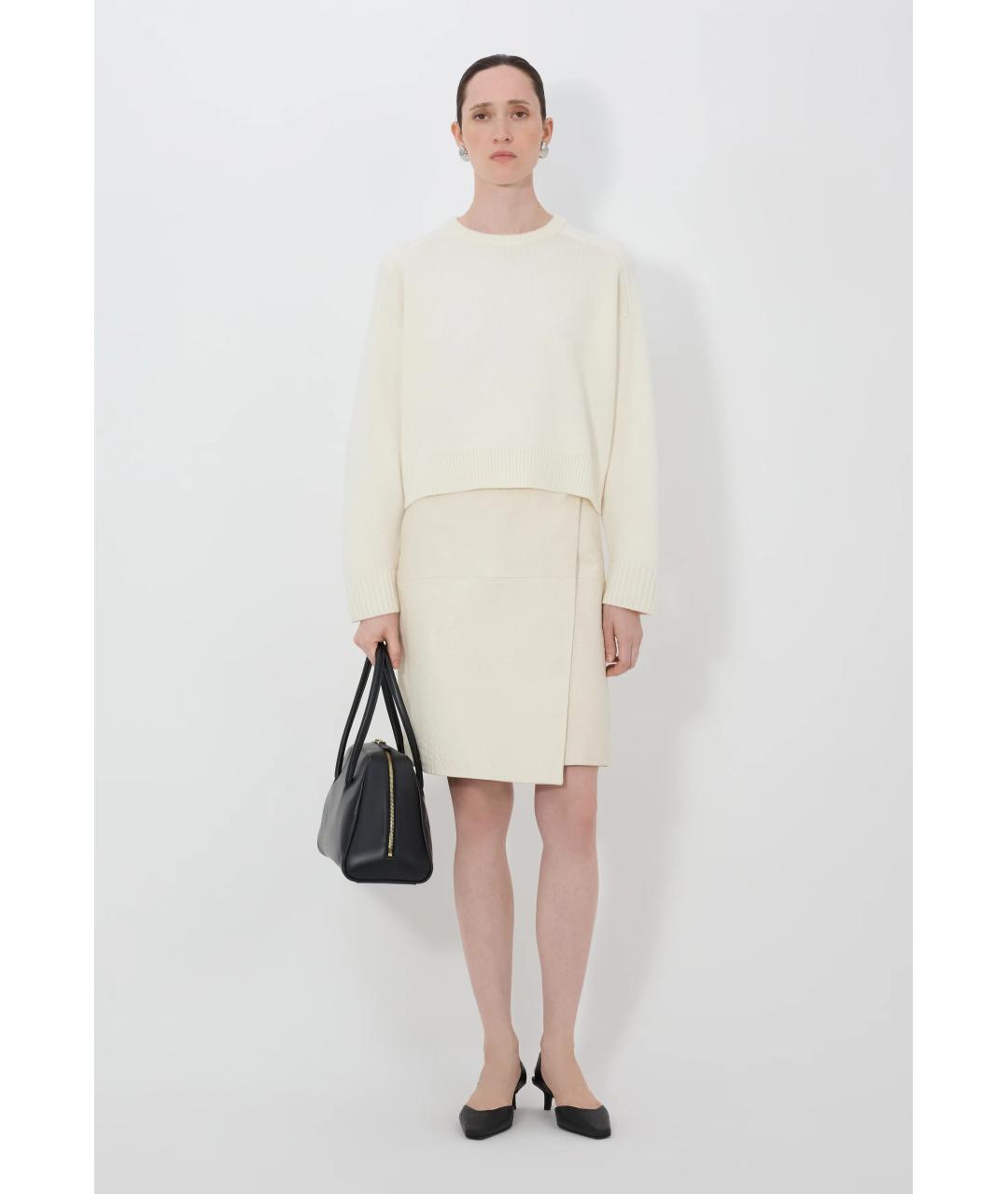 LOULOU DE SAISON Белый шерстяной джемпер / свитер, фото 2