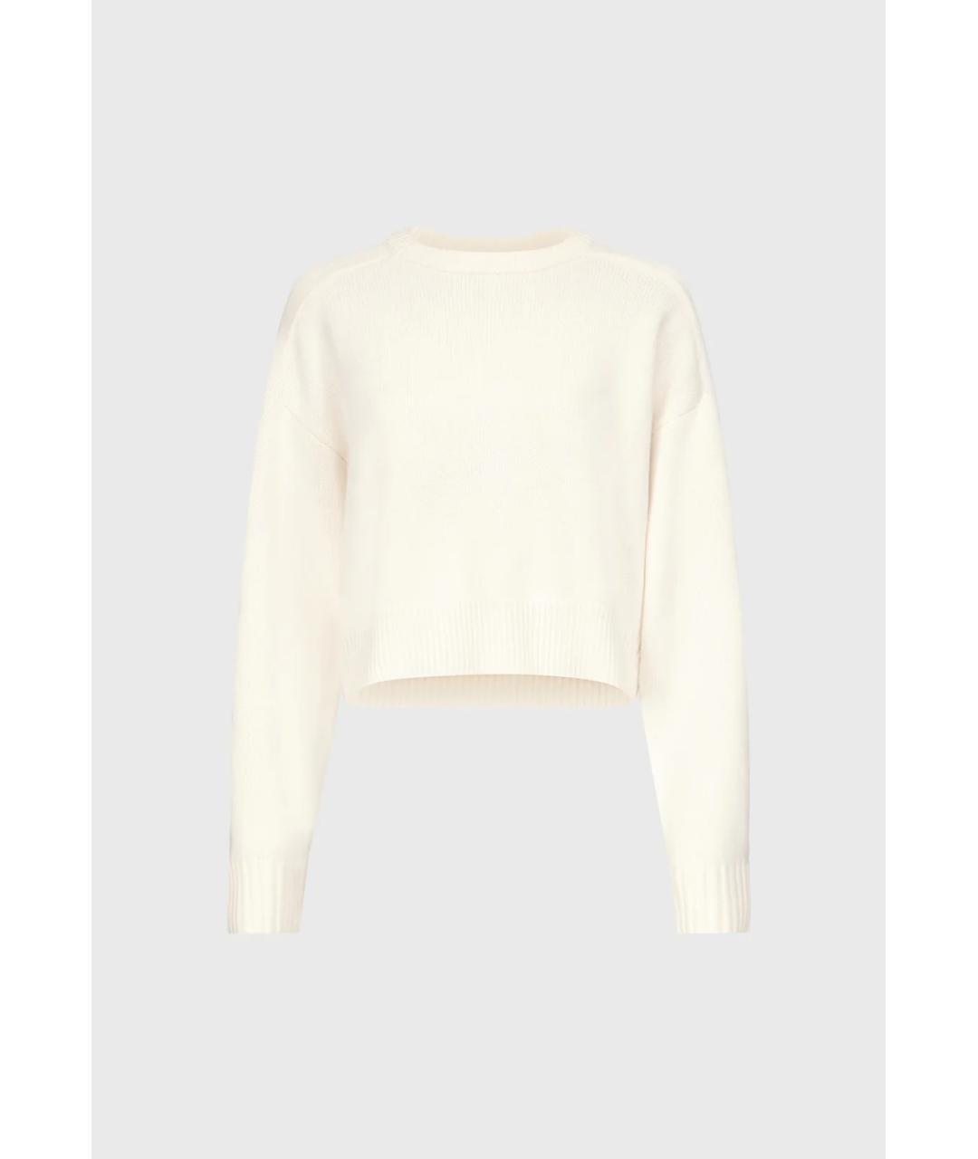 LOULOU DE SAISON Белый шерстяной джемпер / свитер, фото 6