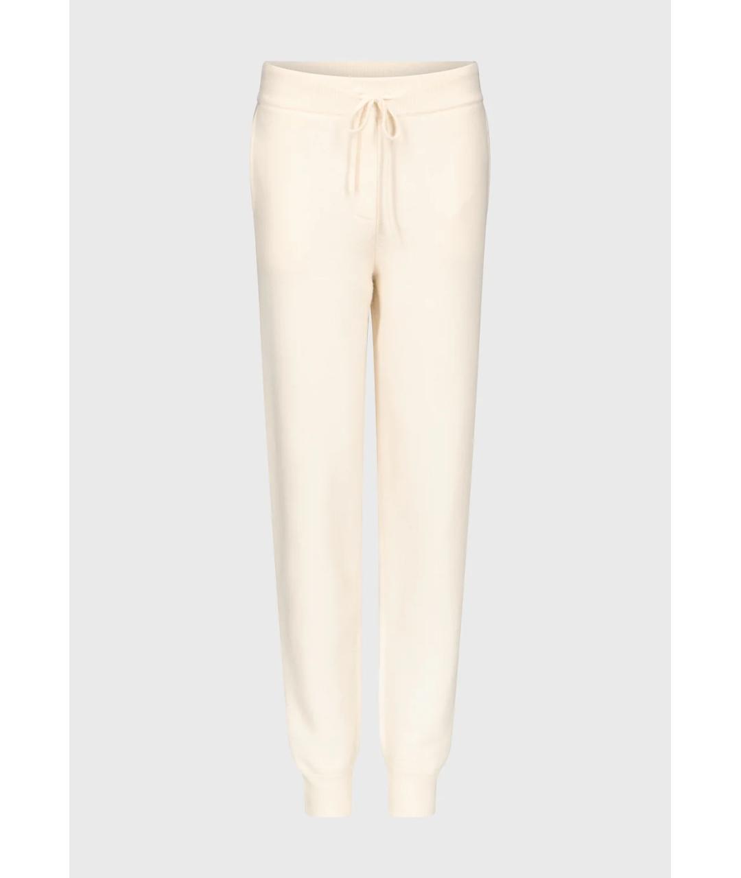 LOULOU DE SAISON Белые кашемировые прямые брюки, фото 6