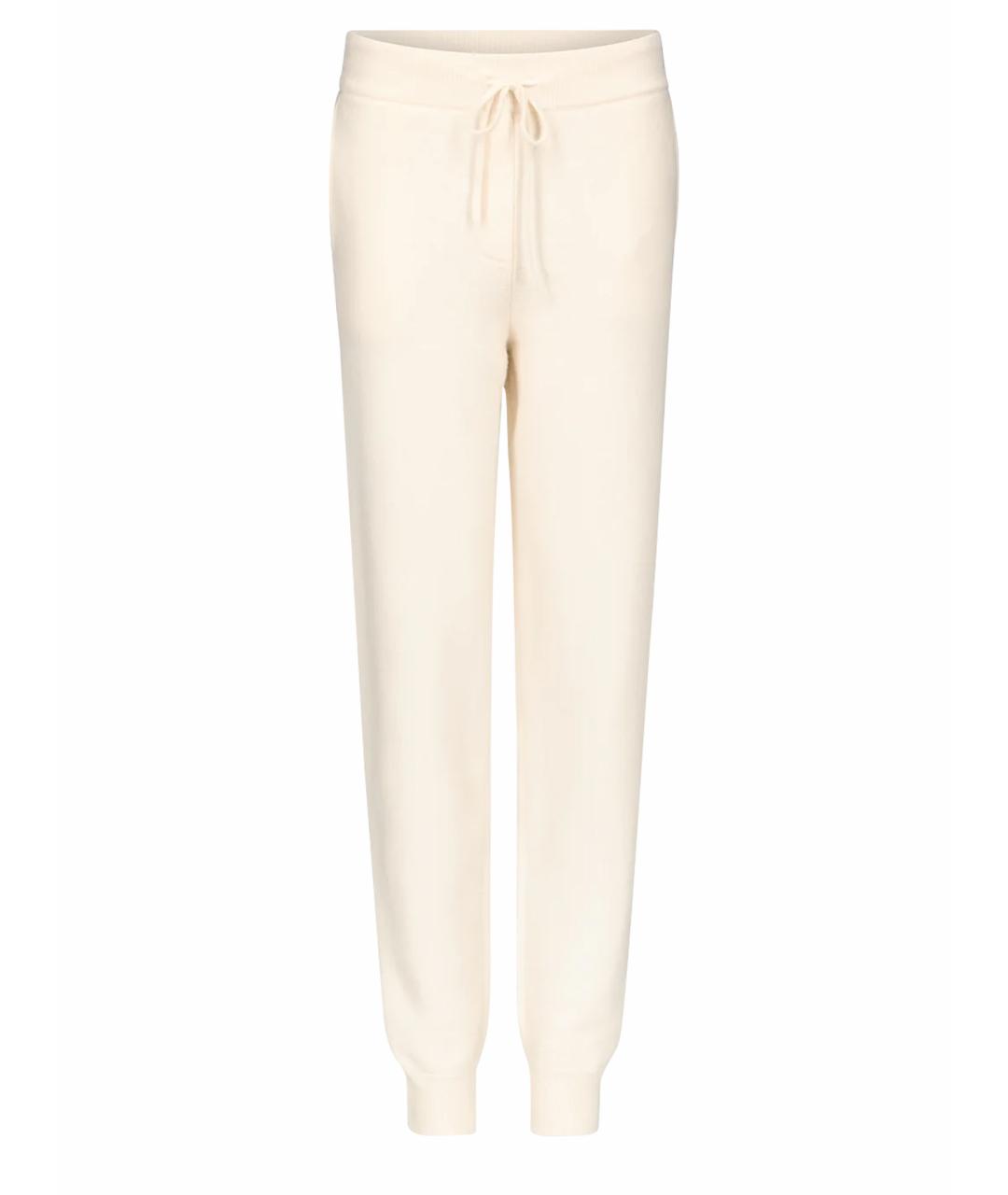 LOULOU DE SAISON Белые кашемировые прямые брюки, фото 1