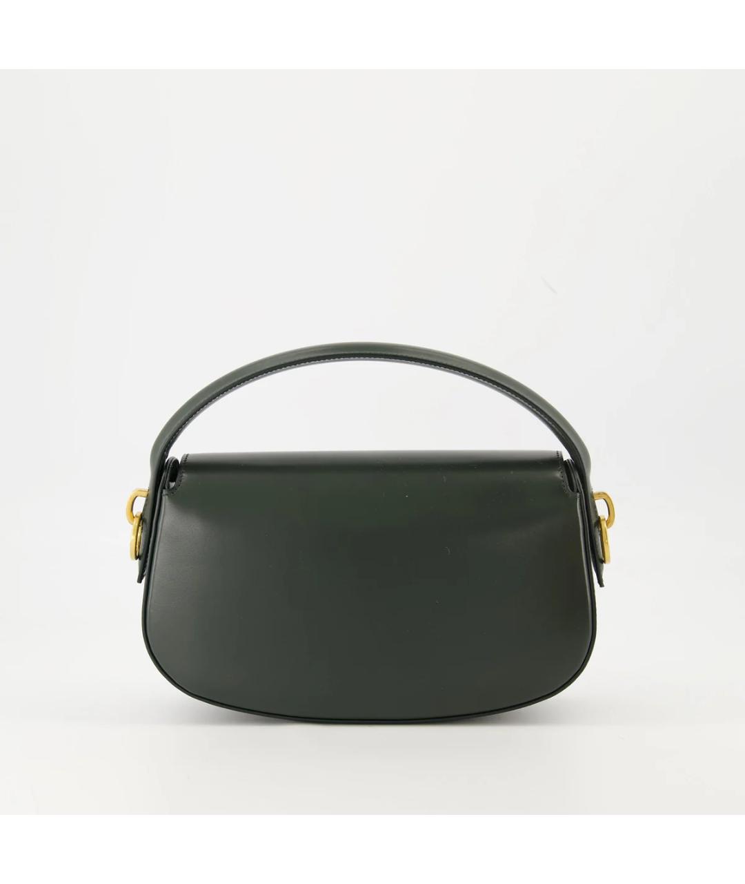 SAINT LAURENT Зеленая кожаная сумка через плечо, фото 2