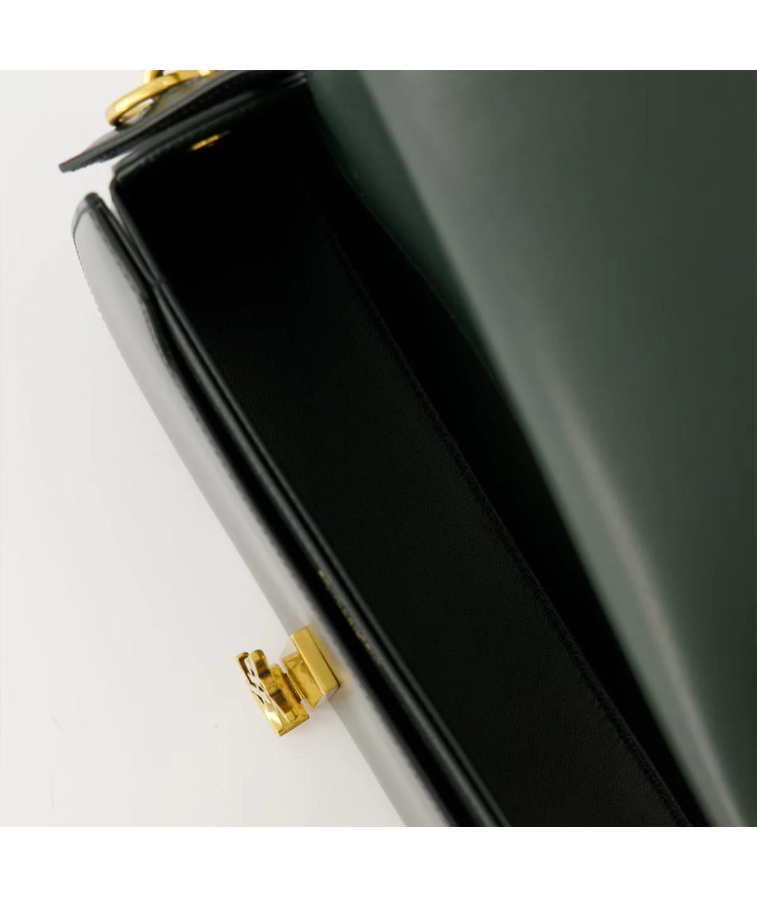 SAINT LAURENT Зеленая кожаная сумка через плечо, фото 4