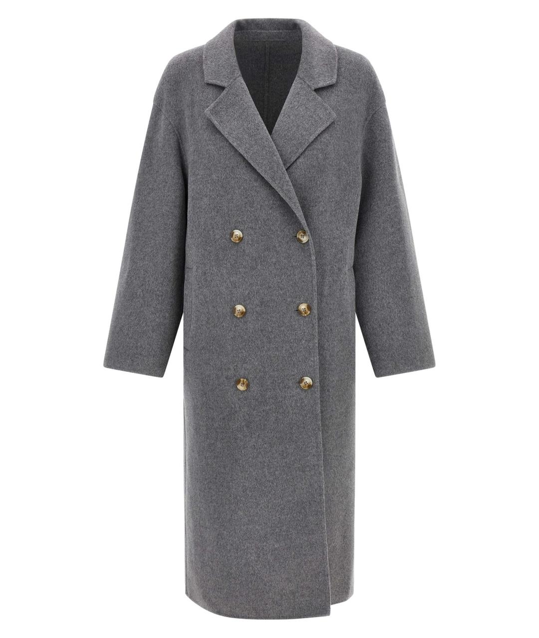 LOULOU DE SAISON Серое шерстяное пальто, фото 1