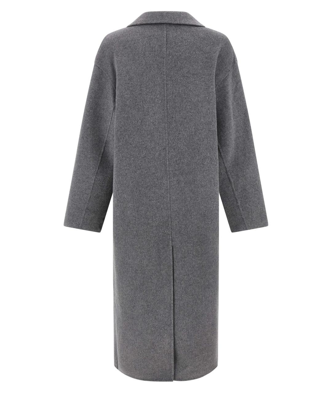 LOULOU DE SAISON Серое шерстяное пальто, фото 2