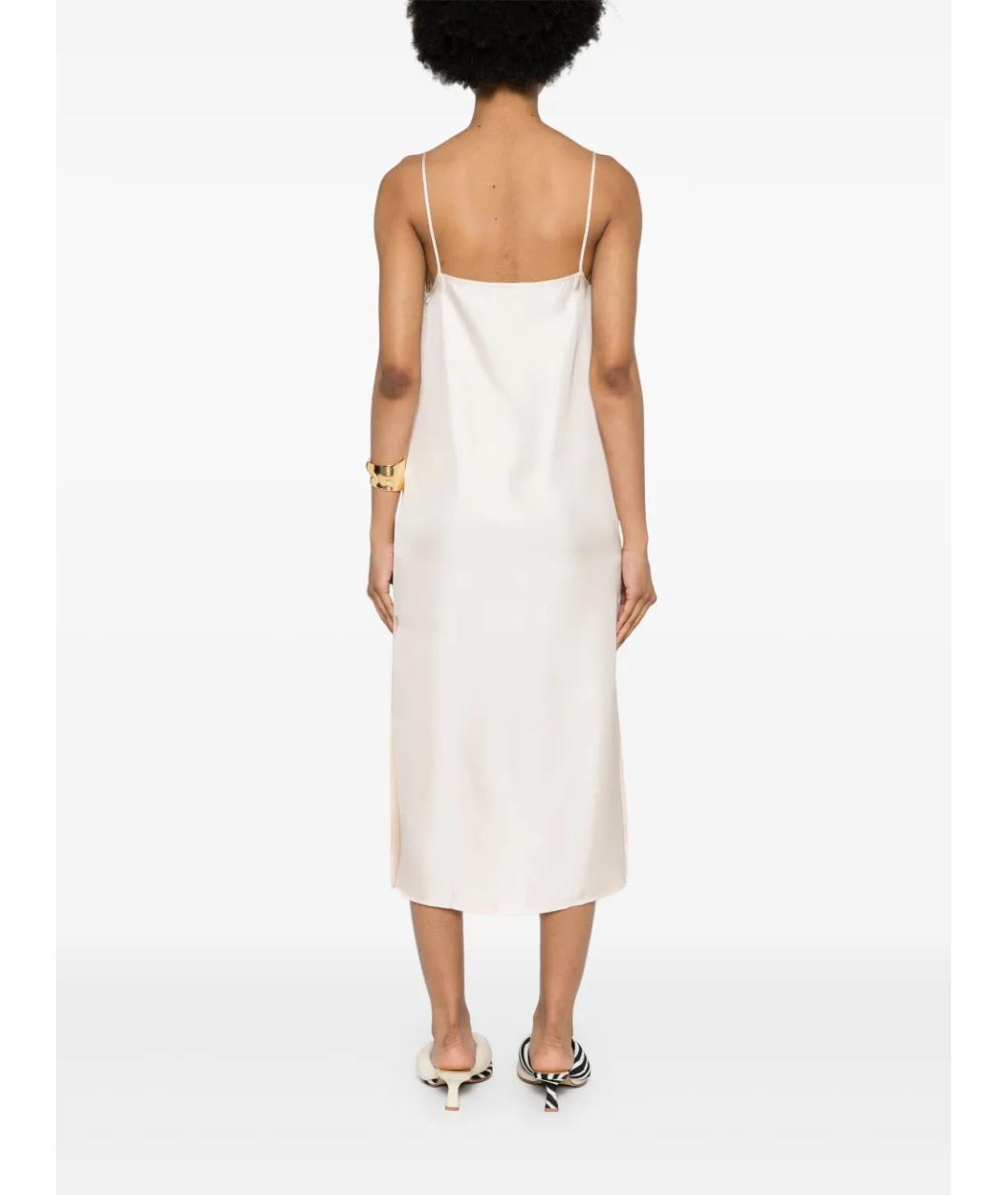 LOULOU DE SAISON Белое шелковое повседневное платье, фото 4
