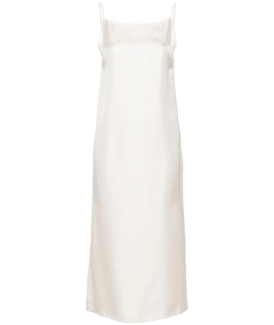LOULOU DE SAISON Белое шелковое повседневное платье, фото 1