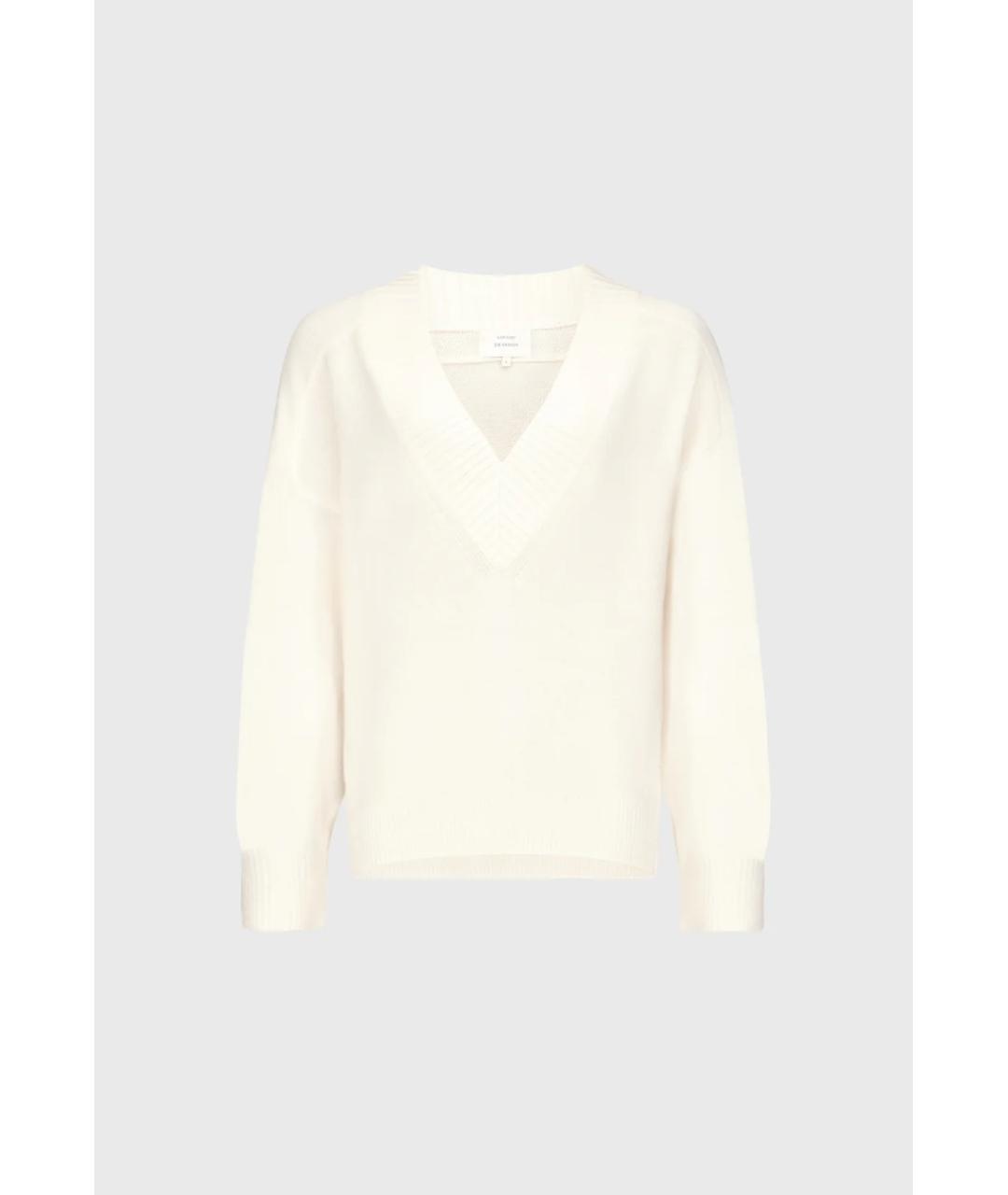 LOULOU DE SAISON Белый кашемировый джемпер / свитер, фото 6