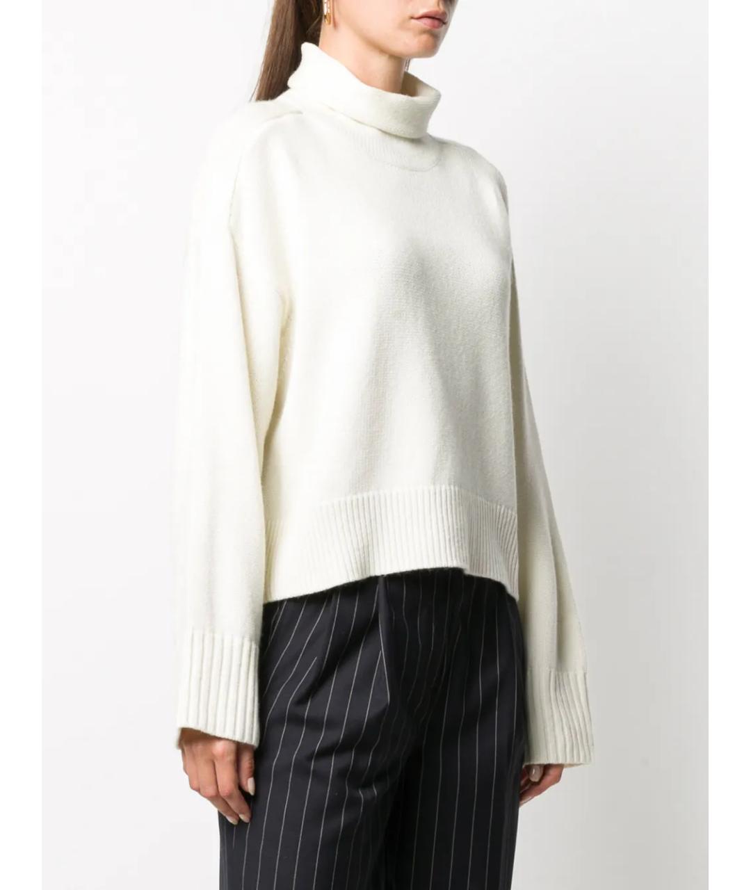 LOULOU DE SAISON Белый шерстяной джемпер / свитер, фото 3