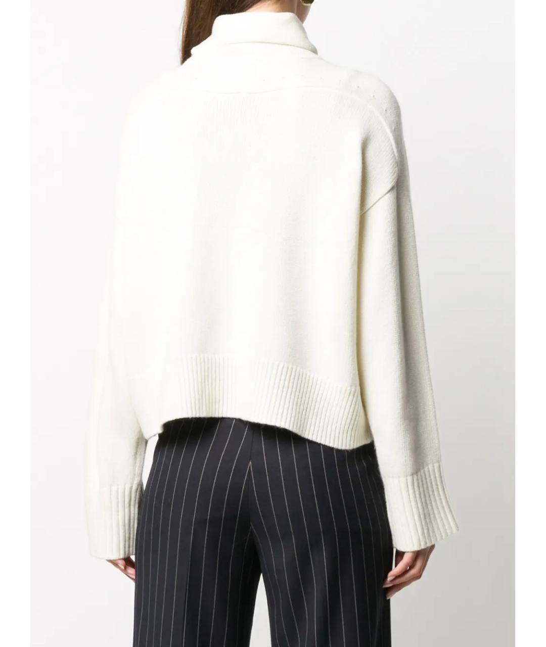 LOULOU DE SAISON Белый шерстяной джемпер / свитер, фото 4