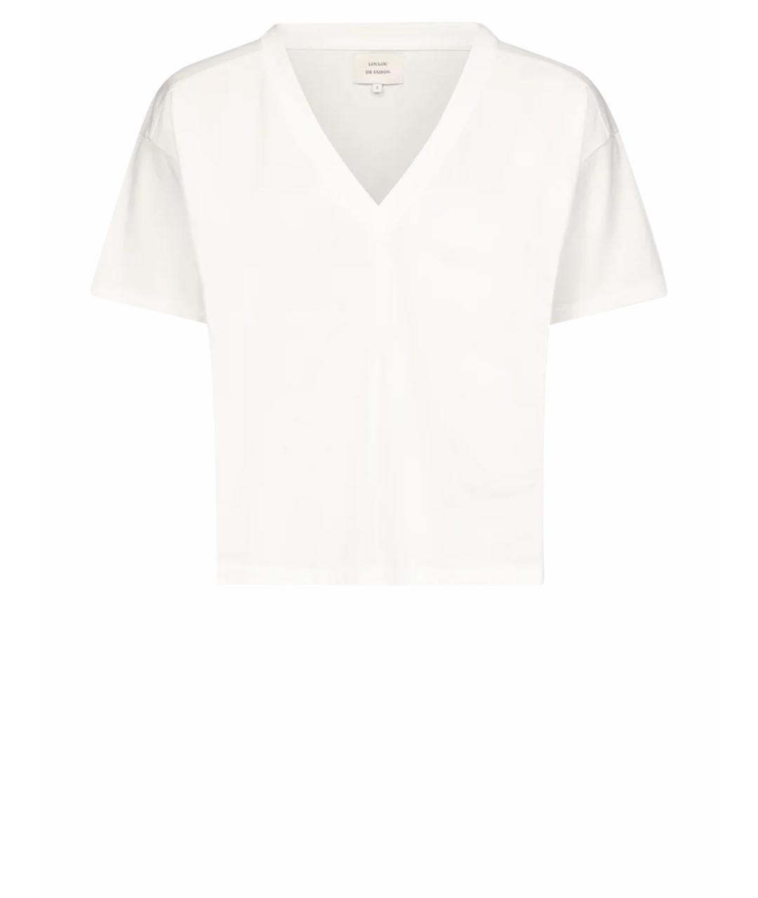 LOULOU DE SAISON Белая хлопковая футболка, фото 1
