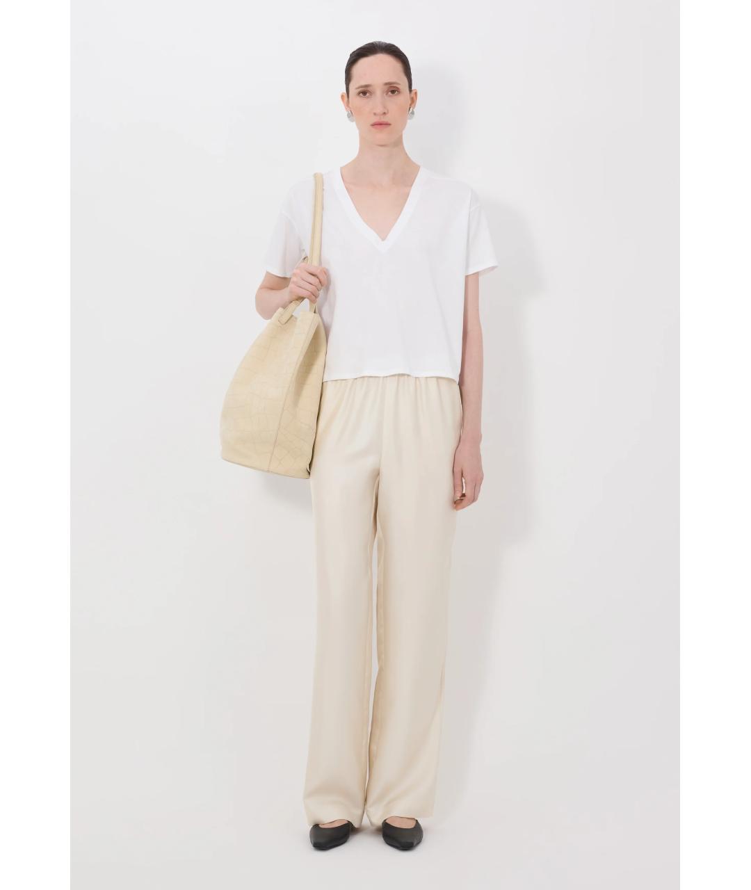 LOULOU DE SAISON Белая хлопковая футболка, фото 2