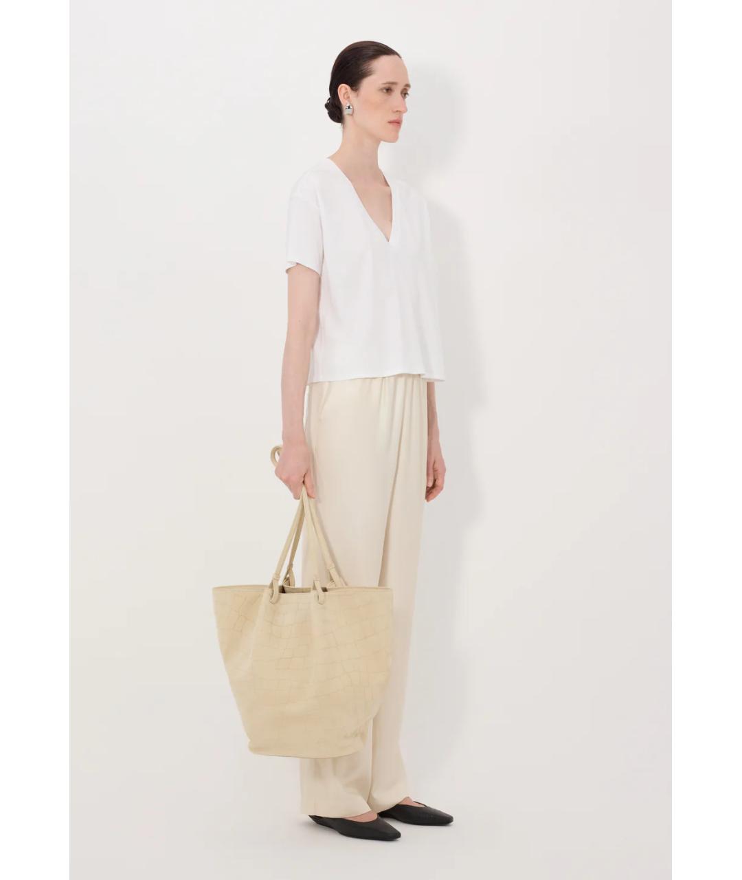 LOULOU DE SAISON Белая хлопковая футболка, фото 3