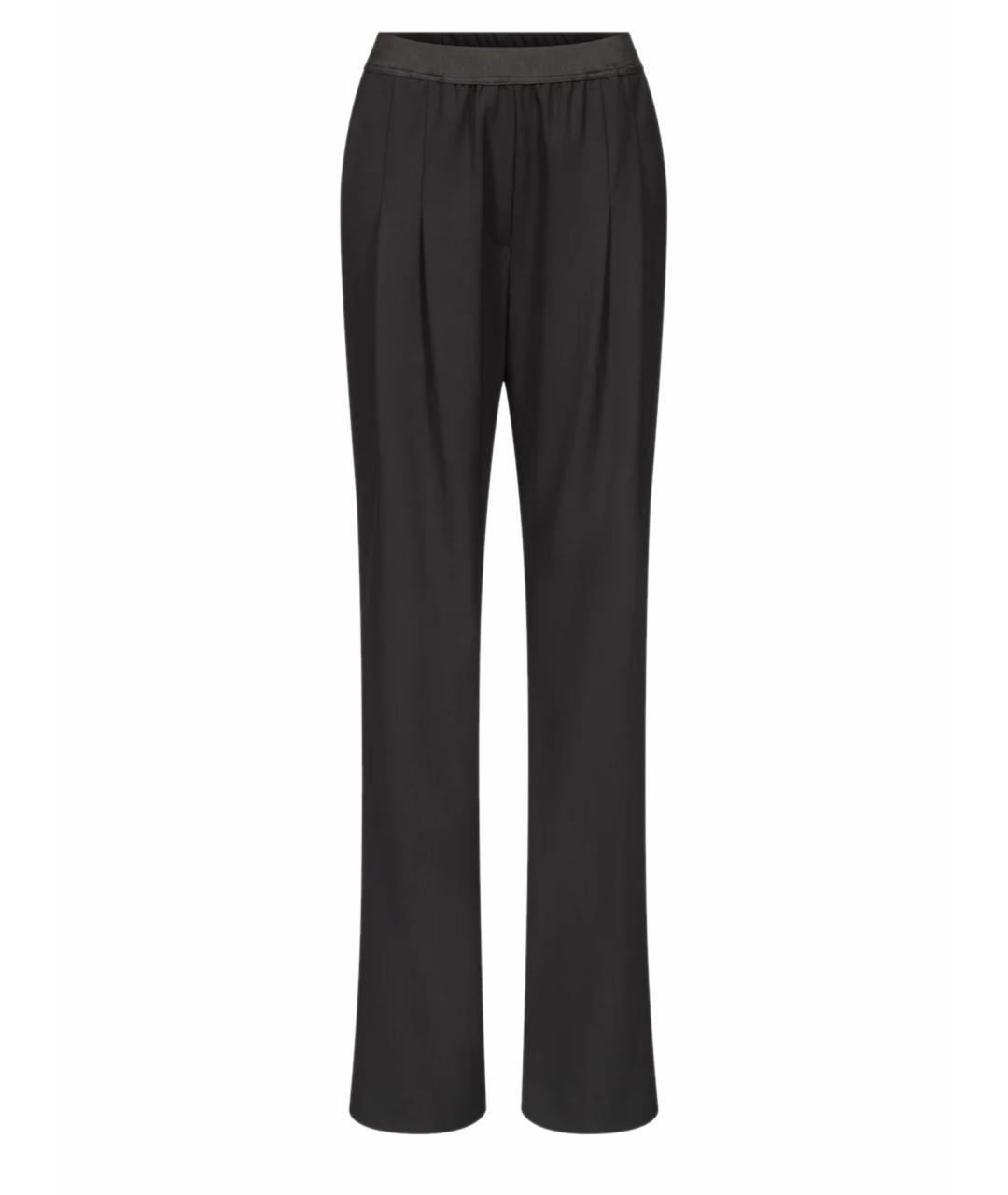 LOULOU DE SAISON Черные шерстяные прямые брюки, фото 6