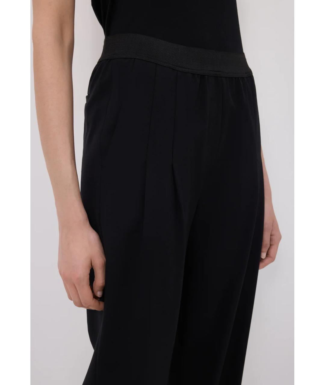 LOULOU DE SAISON Черные шерстяные прямые брюки, фото 4