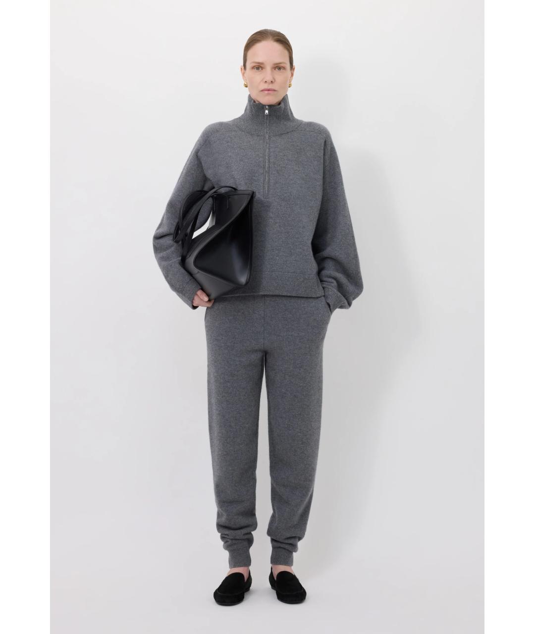 LOULOU DE SAISON Серый кашемировый джемпер / свитер, фото 2