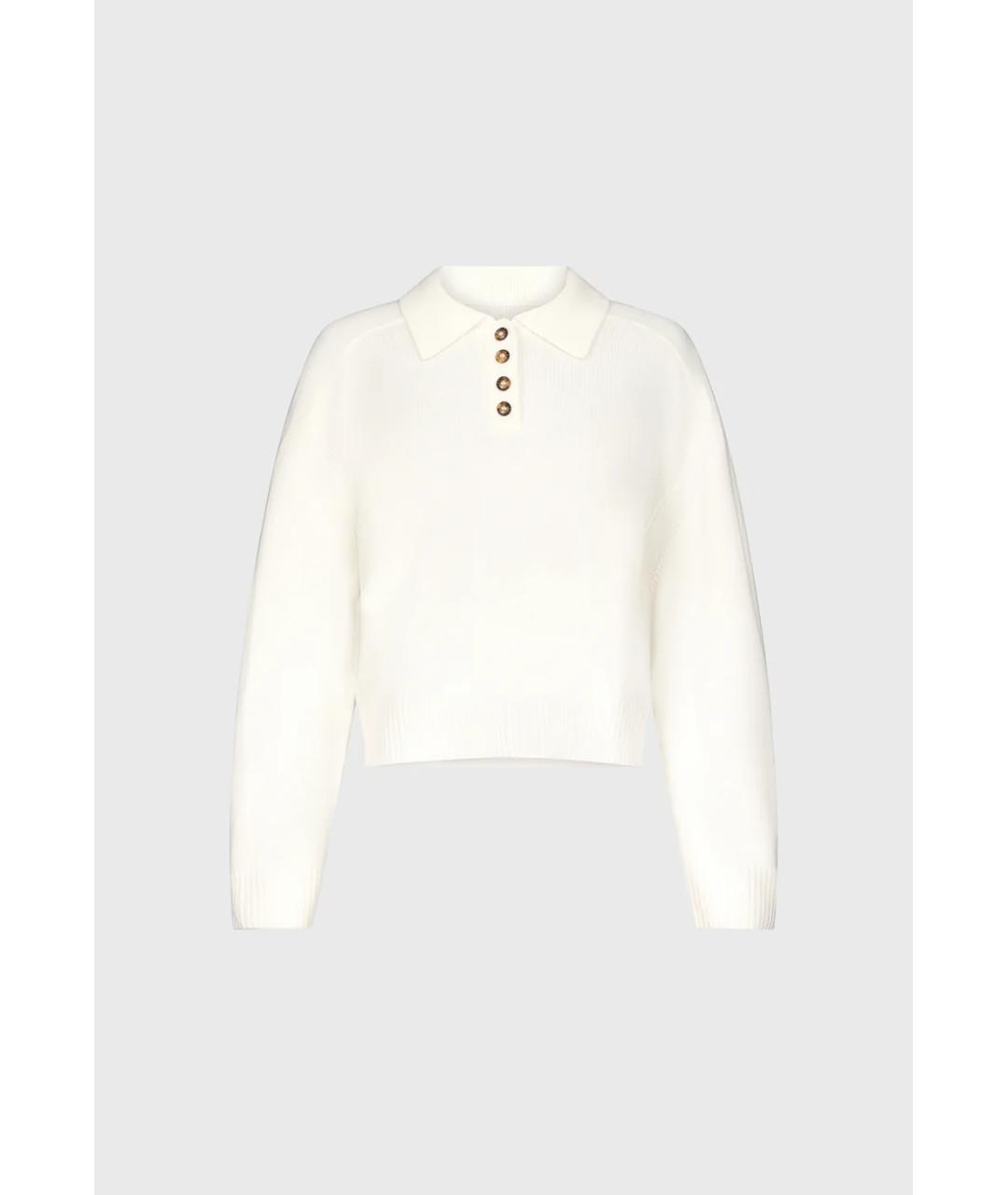 LOULOU DE SAISON Белый кашемировый джемпер / свитер, фото 6