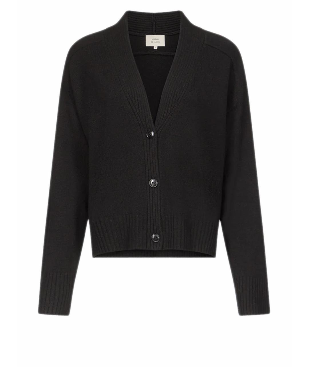 LOULOU DE SAISON Черный кашемировый кардиган, фото 1