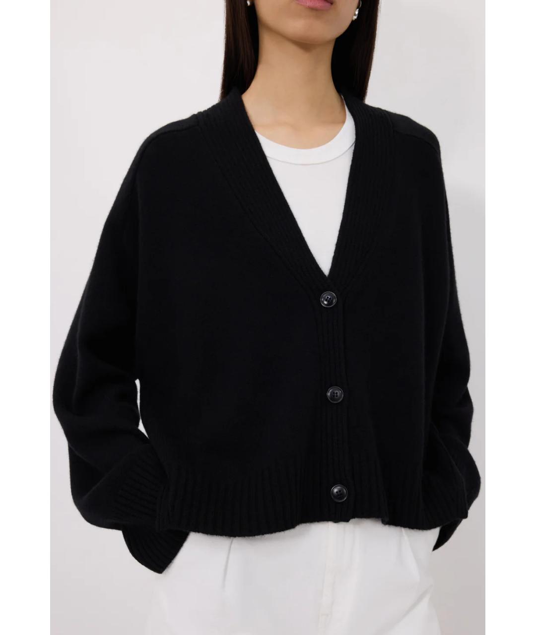 LOULOU DE SAISON Черный кашемировый кардиган, фото 5