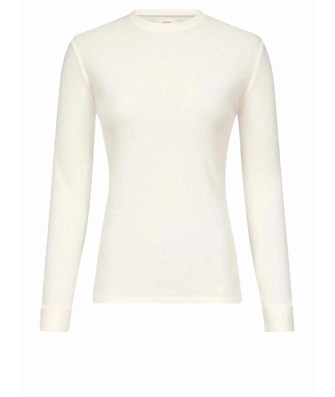 LOULOU DE SAISON Белый шерстяной джемпер / свитер, фото 1