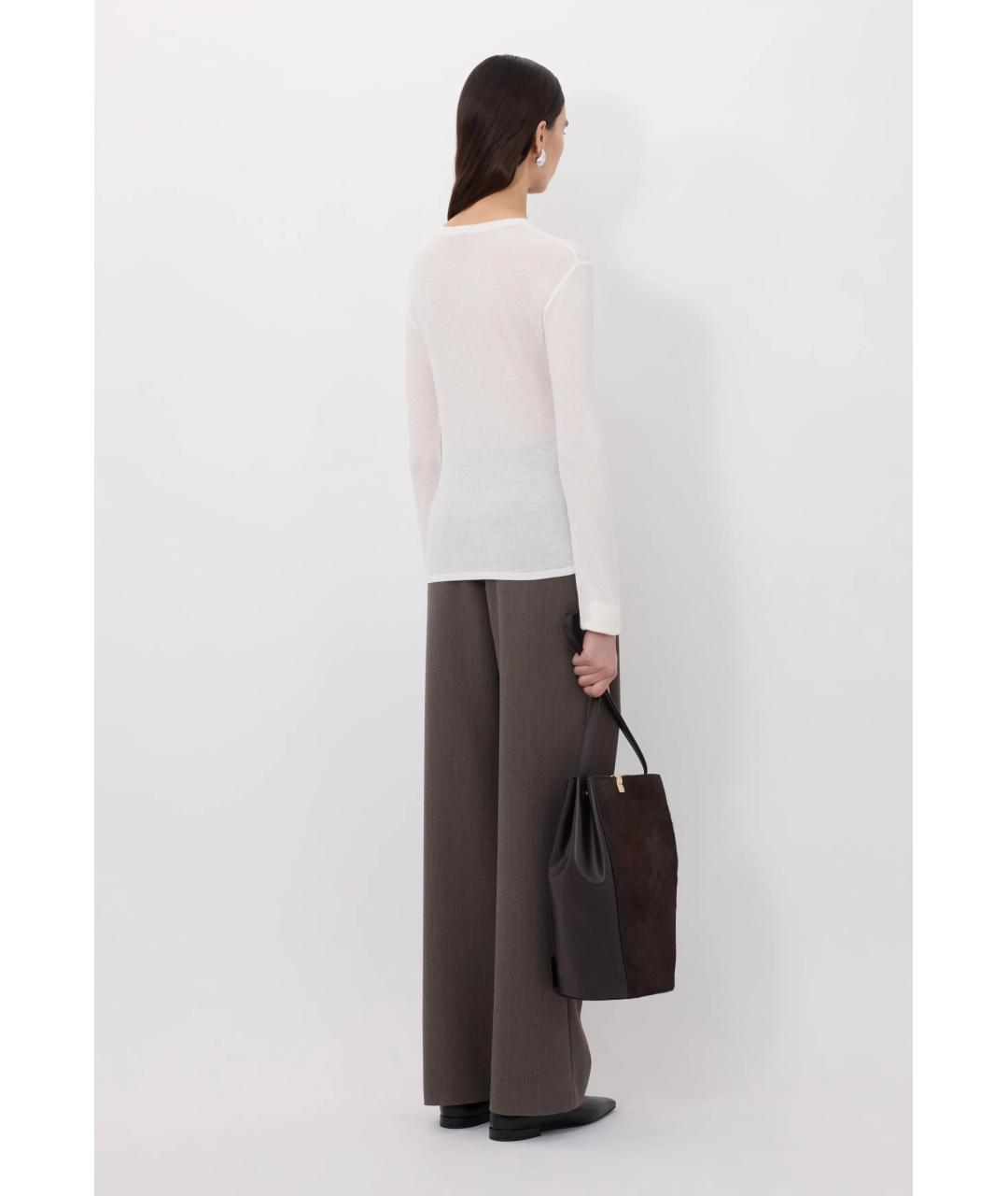 LOULOU DE SAISON Белый шерстяной джемпер / свитер, фото 5