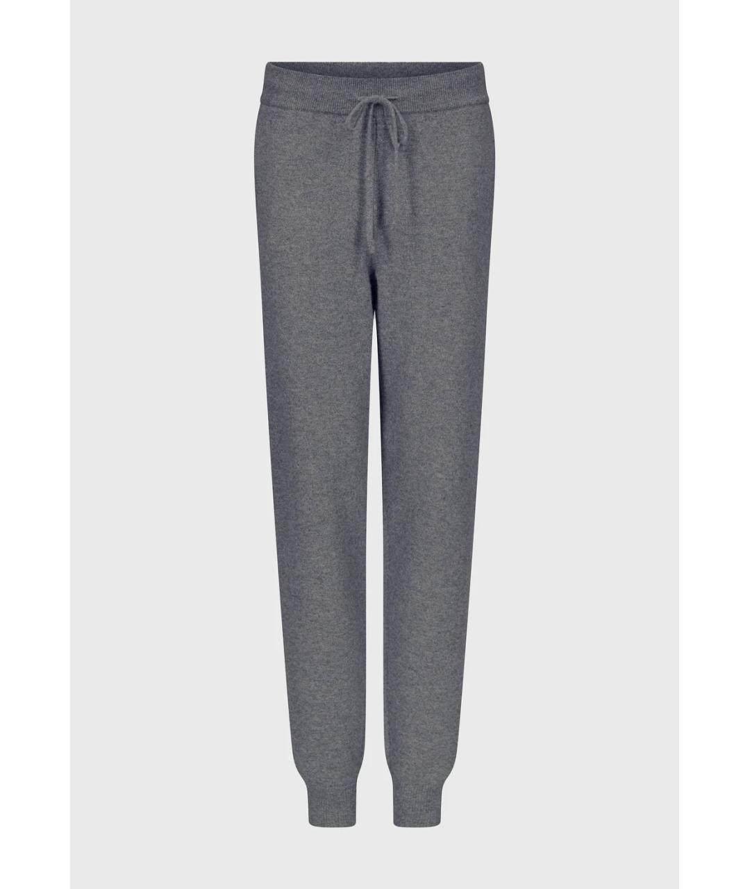 LOULOU DE SAISON Серые кашемировые прямые брюки, фото 6