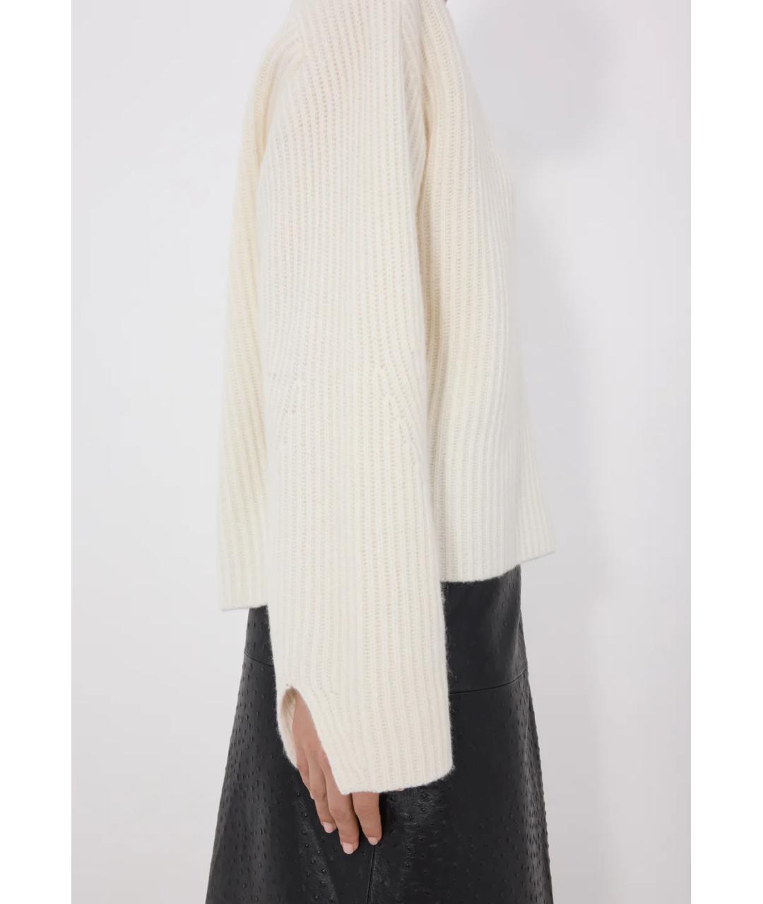 LOULOU DE SAISON Белый кашемировый джемпер / свитер, фото 4