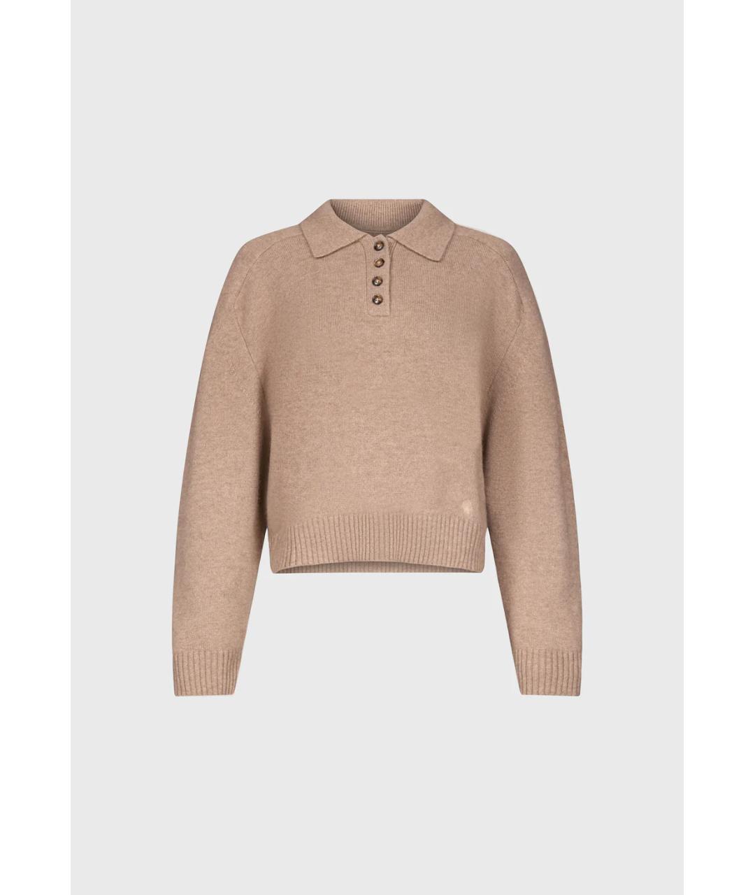 LOULOU DE SAISON Бежевый кашемировый джемпер / свитер, фото 3