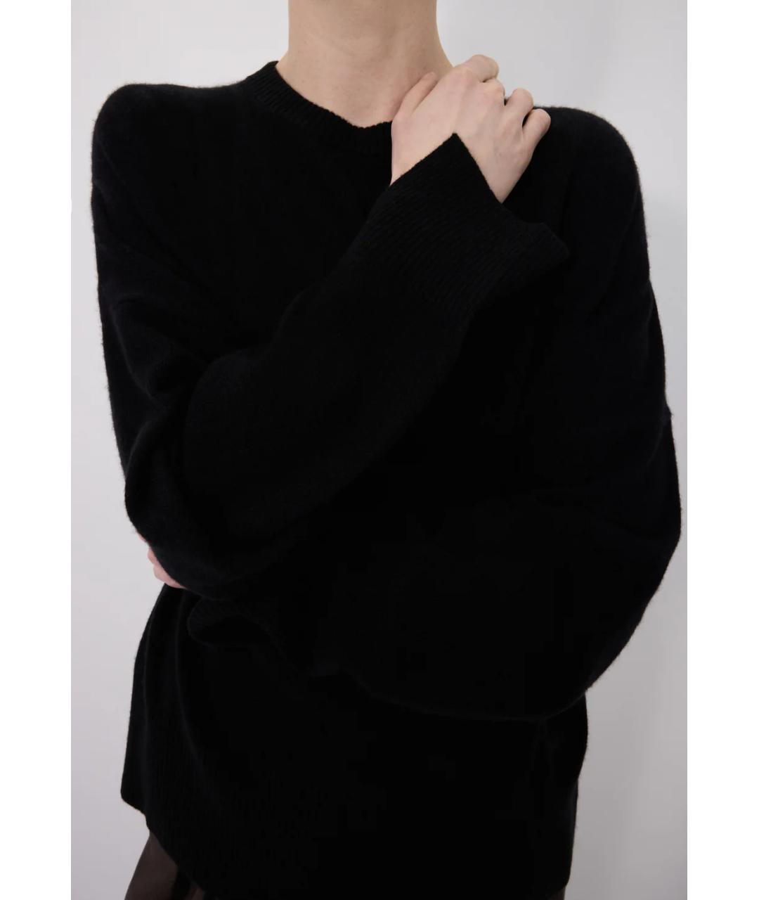 LOULOU DE SAISON Черный кашемировый джемпер / свитер, фото 4