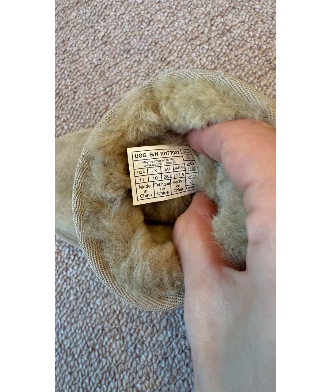 UGG AUSTRALIA Бежевые замшевые ботинки, фото 4