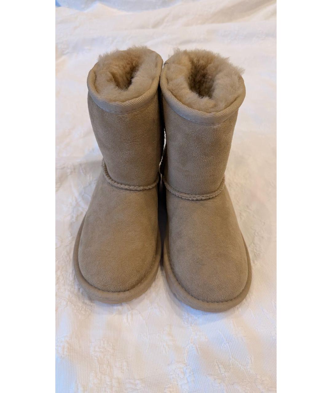 UGG AUSTRALIA Бежевые замшевые ботинки, фото 2