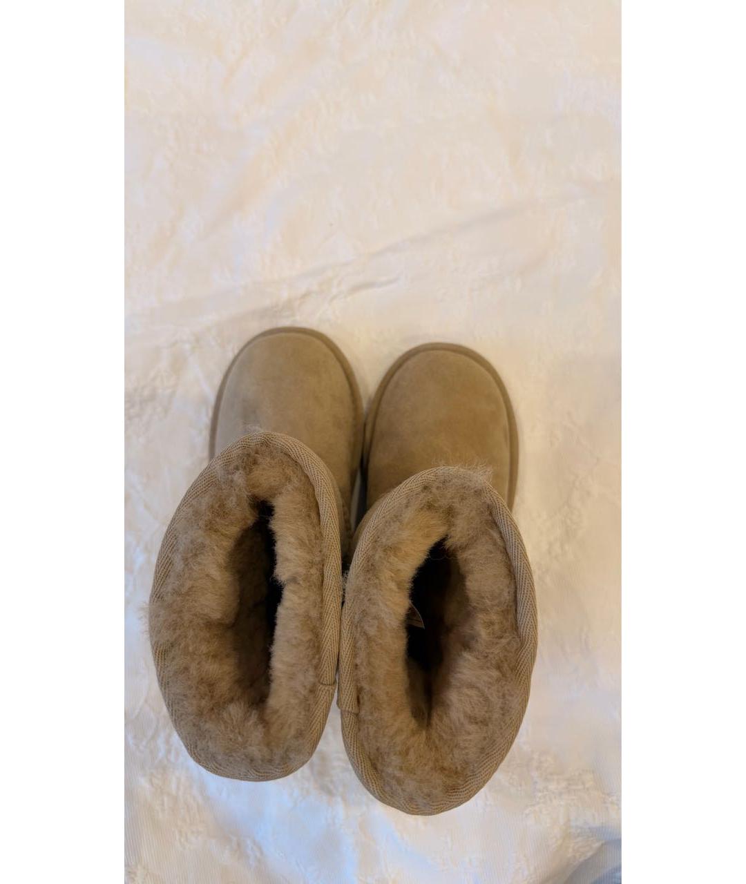 UGG AUSTRALIA Бежевые замшевые ботинки, фото 3