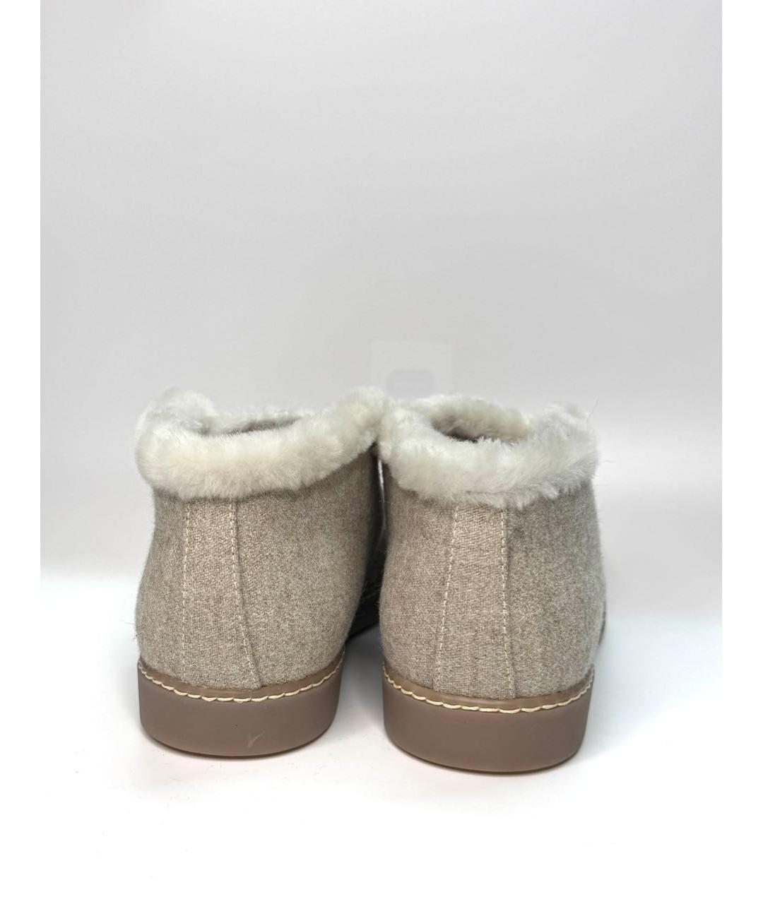 DOUCAL'S Бежевые текстильные лоферы, фото 4