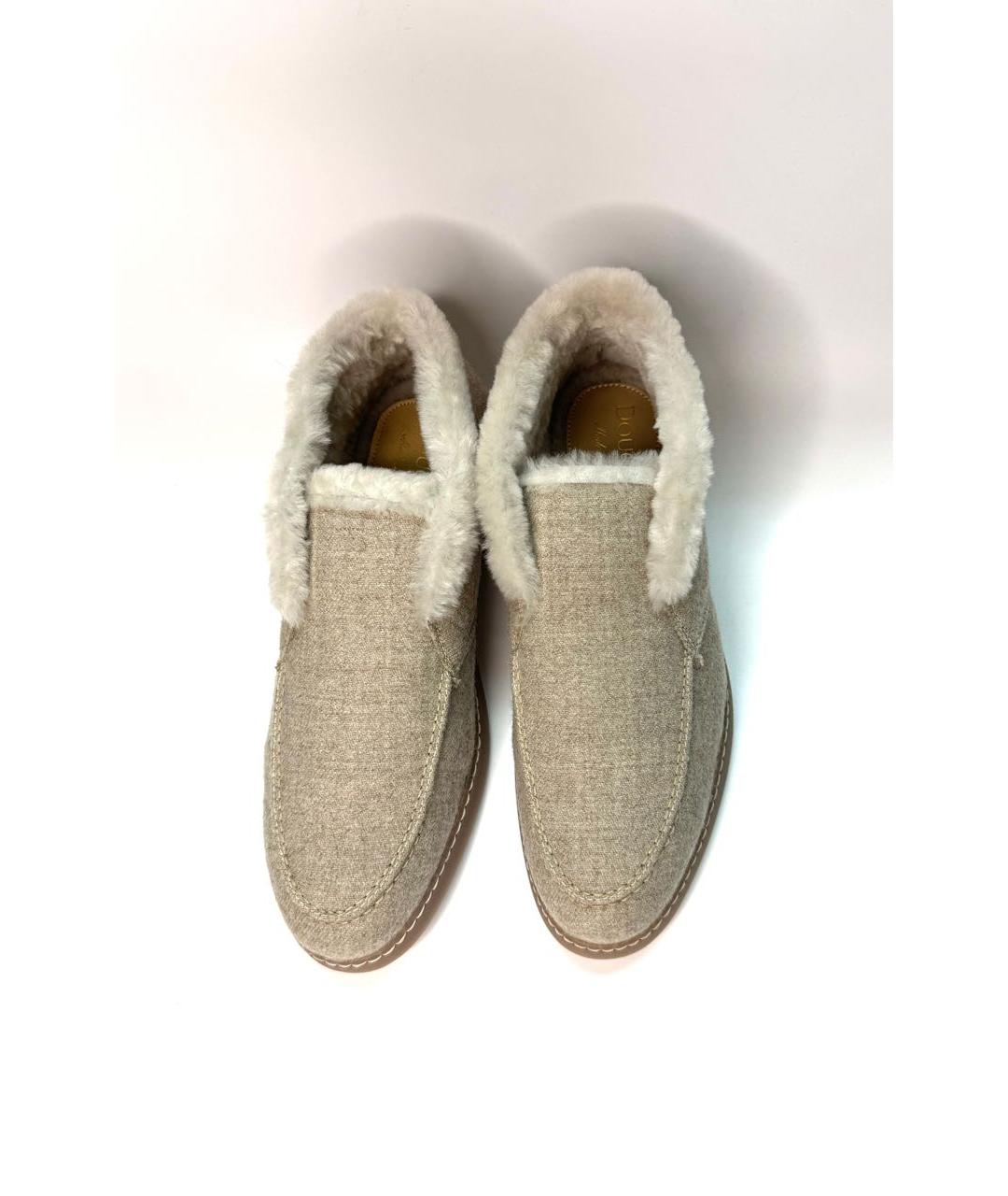 DOUCAL'S Бежевые текстильные лоферы, фото 3