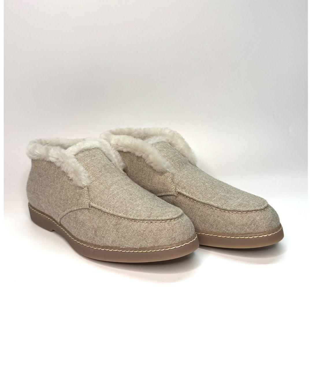 DOUCAL'S Бежевые текстильные лоферы, фото 5