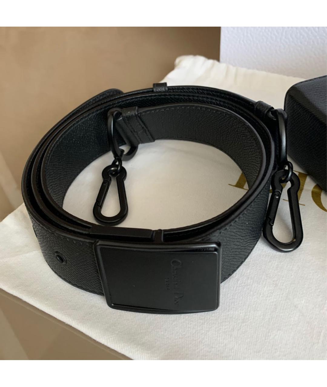 CHRISTIAN DIOR Черная кожаная сумка через плечо, фото 8