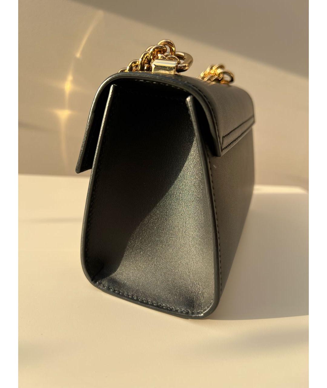 DOLCE&GABBANA Черная кожаная сумка через плечо, фото 5