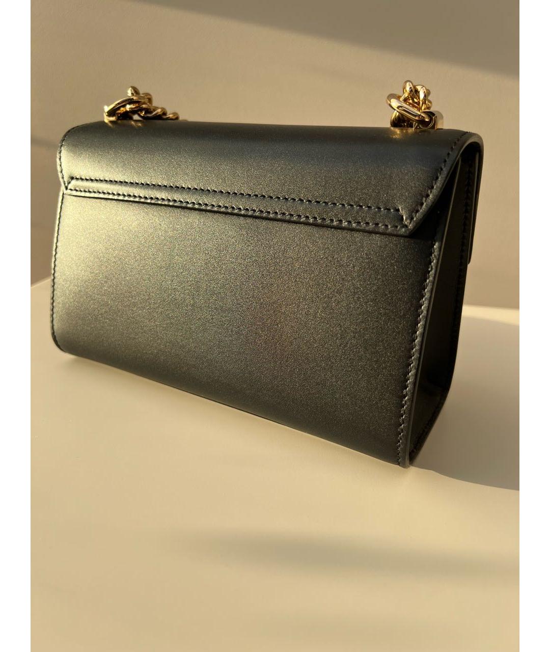 DOLCE&GABBANA Черная кожаная сумка через плечо, фото 3