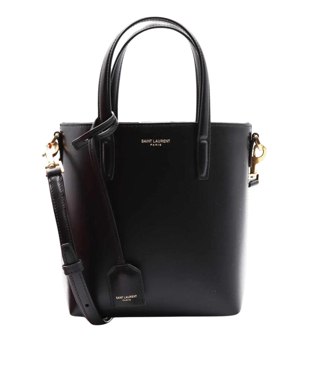 SAINT LAURENT Черная кожаная сумка через плечо, фото 1