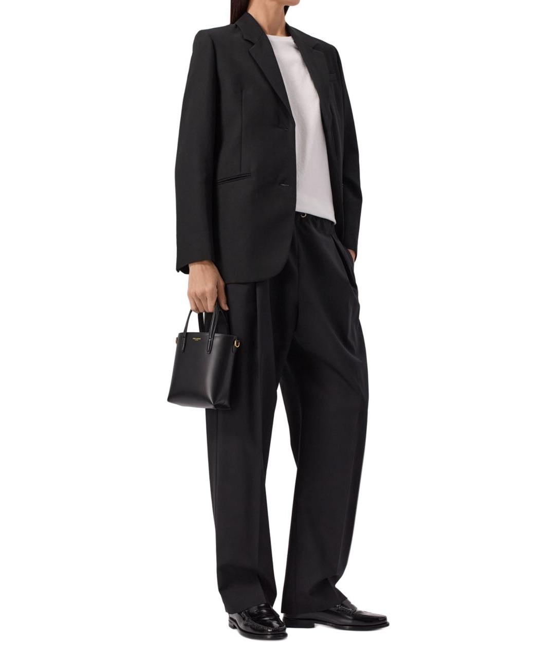 SAINT LAURENT Черная кожаная сумка через плечо, фото 4