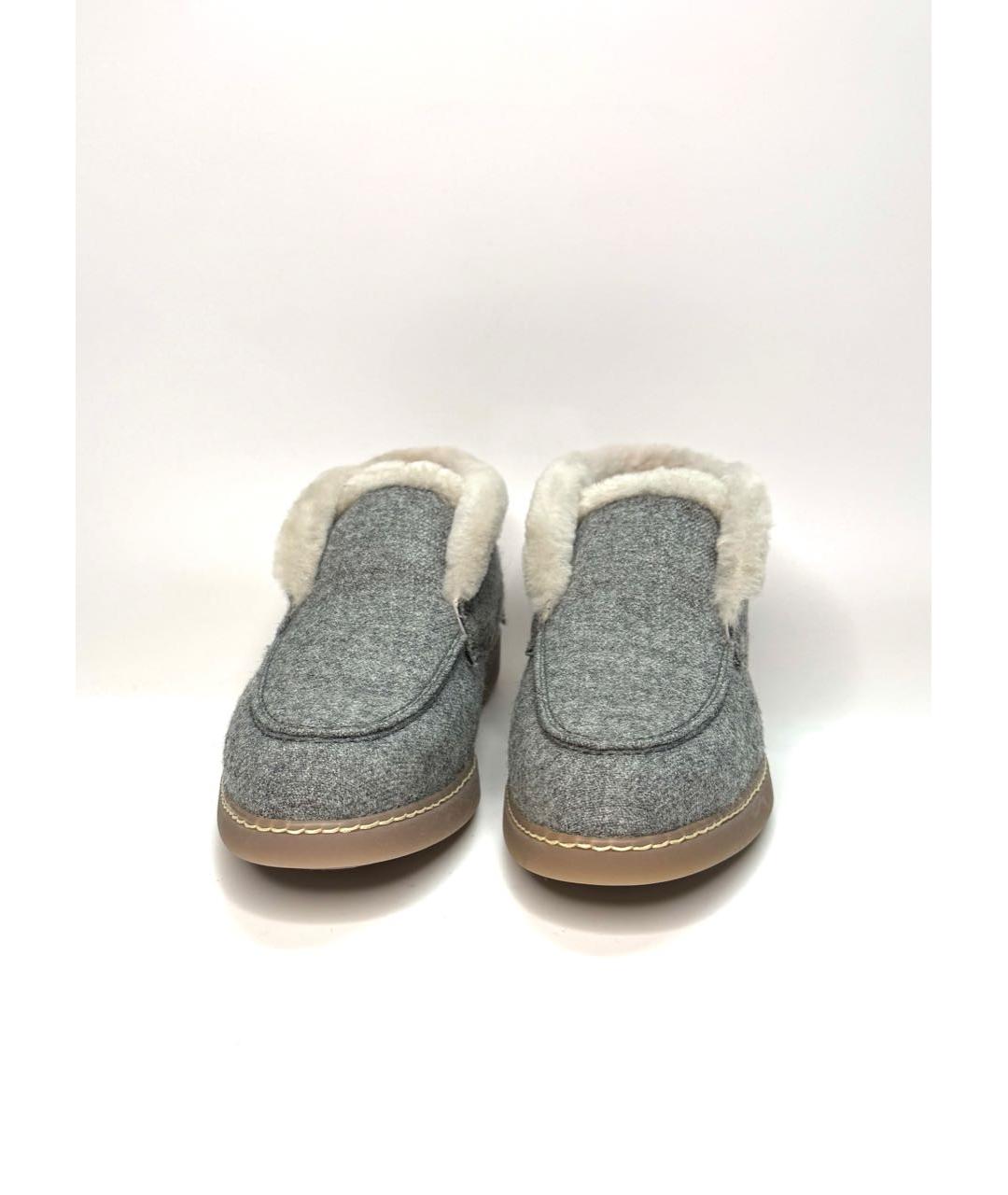 DOUCAL'S Серые текстильные лоферы, фото 2