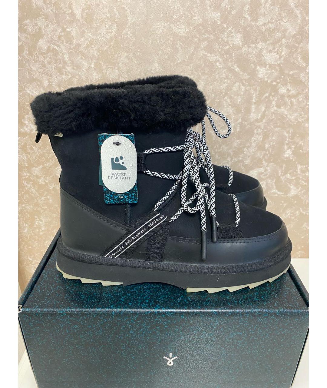 EMU Черные замшевые полусапоги, фото 6