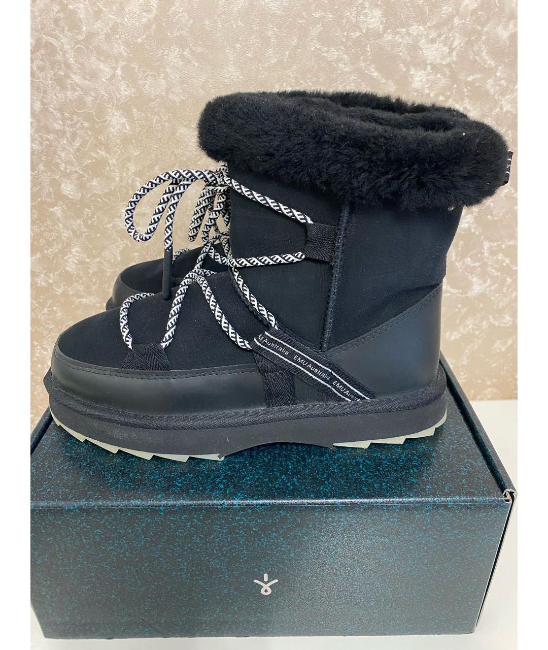 EMU Черные замшевые полусапоги, фото 3