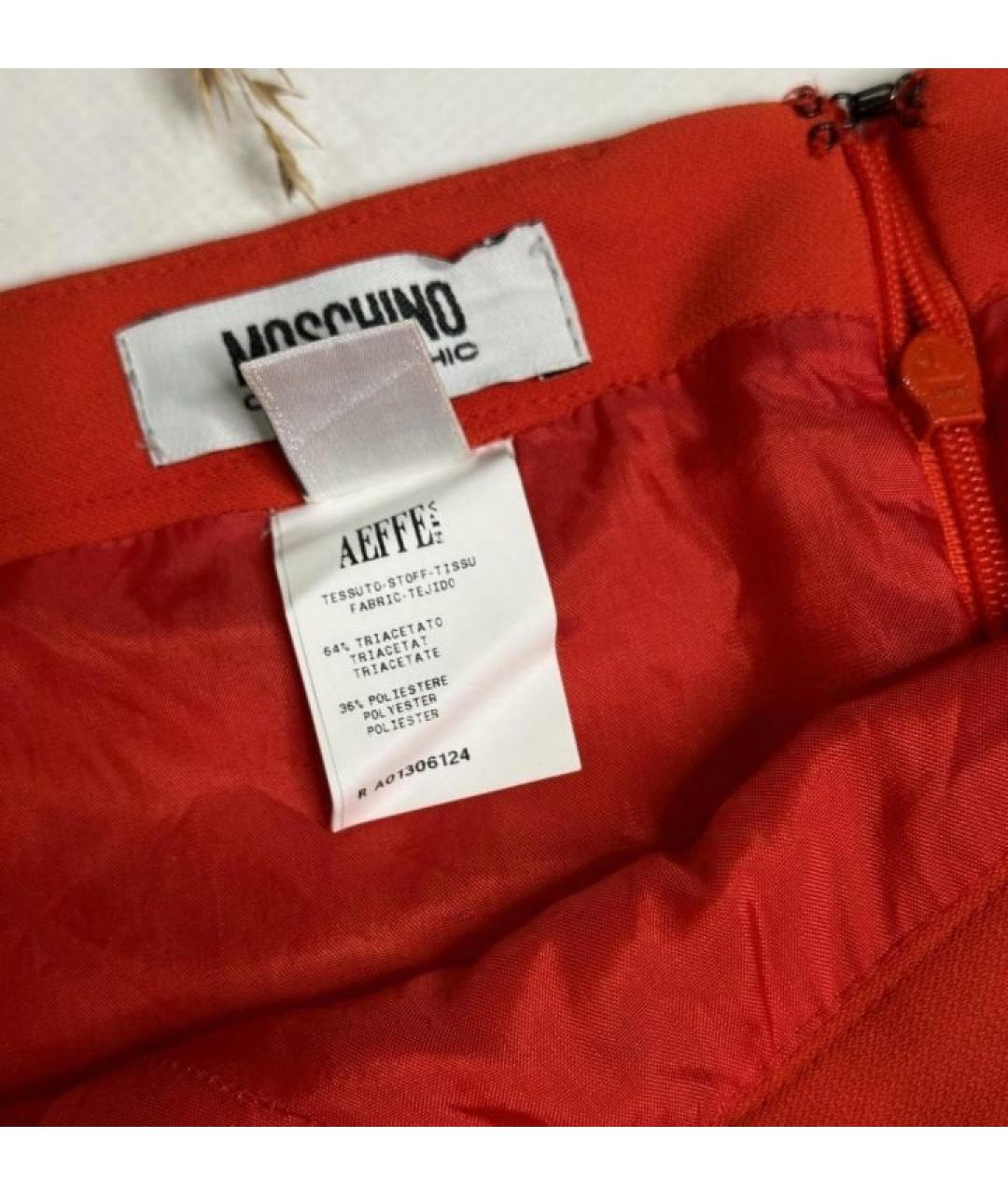 MOSCHINO Красная юбка миди, фото 5